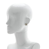 Chanel Black Enamel & Crystal CC Stud Earrings