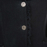 Chanel Black Frayed Vintage Jacket Size S | FR 38
