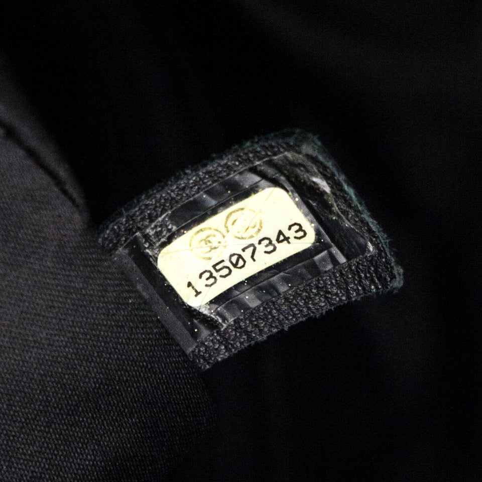 Chanel Black Glazed Calfskin Stitched XL On The Road Flap