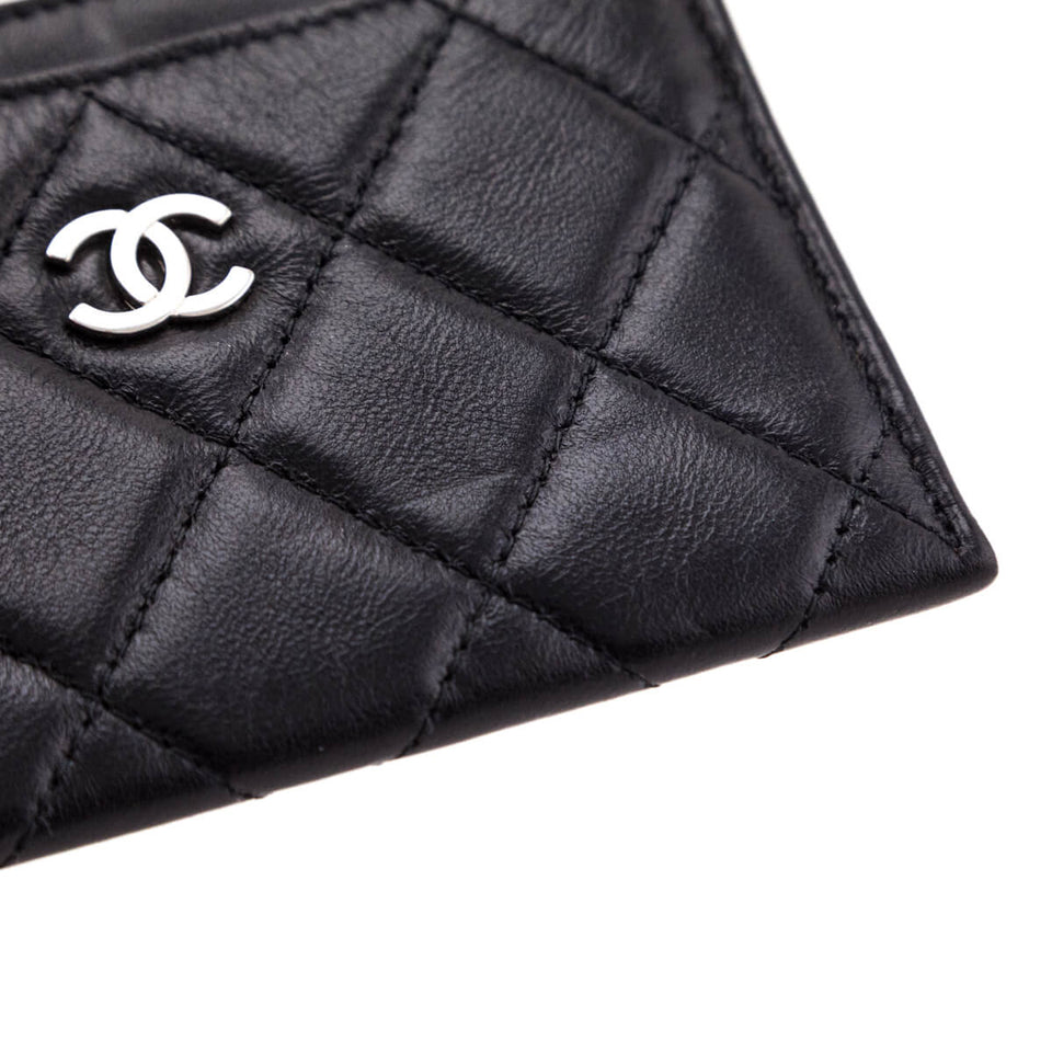 Chanel Black Lambskin Card Holder