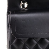 Chanel Black Lambskin Quilted Medium Double Flap