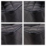 Chanel Black Lambskin Quilted Medium Double Flap