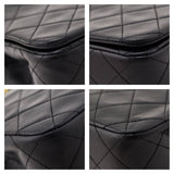 Chanel Black Lambskin Quilted Vintage Small Full Flap Crossbody Bag