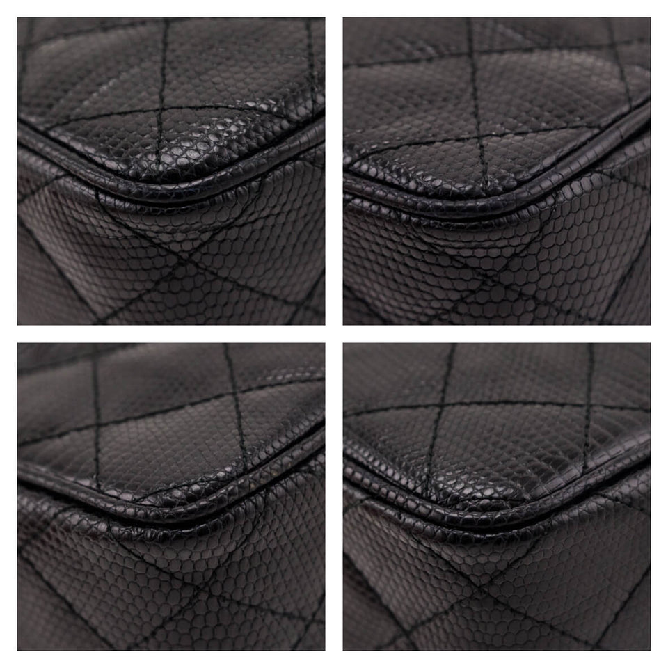 Chanel Black Lizard CC Camera Bag