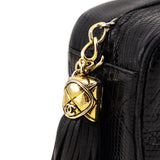 Chanel Black Lizard CC Camera Bag