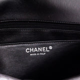 Chanel Black Patent Quilted Jumbo Single Flap