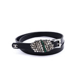 Chanel Black Patent & Strass Skinny Belt Size L