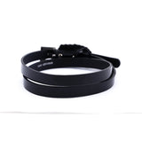 Chanel Black Patent & Strass Skinny Belt Size L