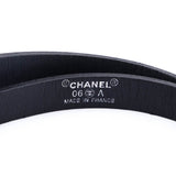 Chanel Black Patent & Strass Skinny Belt Size L