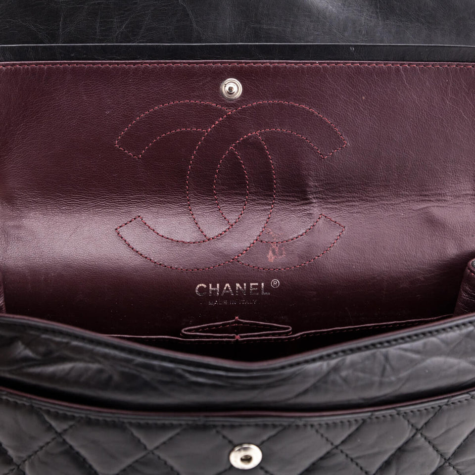 Chanel Black Quilted Aged Calfskin 2.55 Reissue 226 Flap Bag