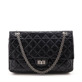 Chanel Black Quilted Aged Calfskin 2.55 Reissue 226 Flap Bag