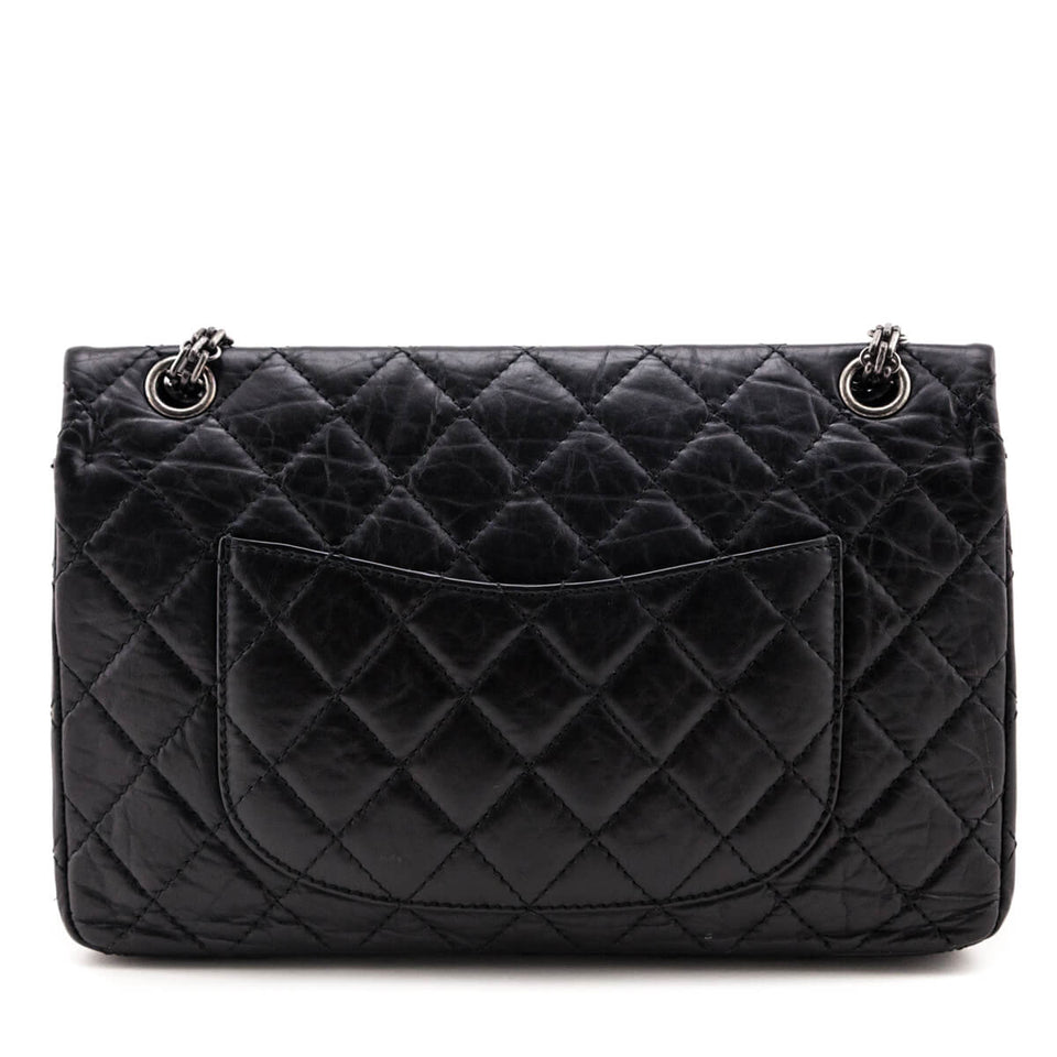 Chanel Black Quilted Aged Calfskin 2.55 Reissue 226 Flap Bag