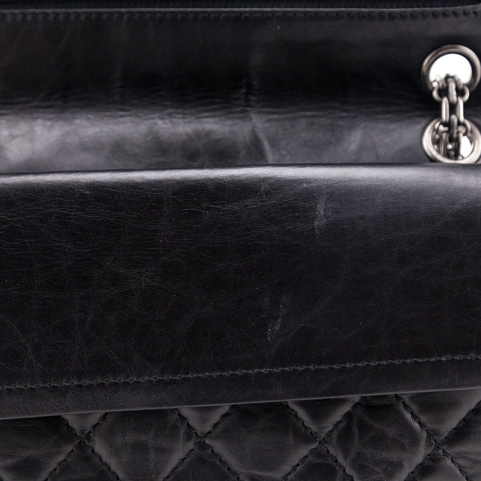 Chanel Black Quilted Aged Calfskin 2.55 Reissue 226 Flap Bag