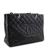 Chanel Black Quilted Caviar Grand Shopping Tote