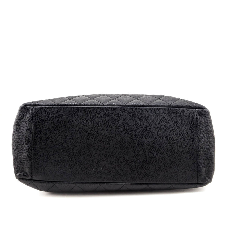 Chanel Black Quilted Caviar Grand Shopping Tote