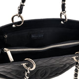 Chanel Black Quilted Caviar Grand Shopping Tote