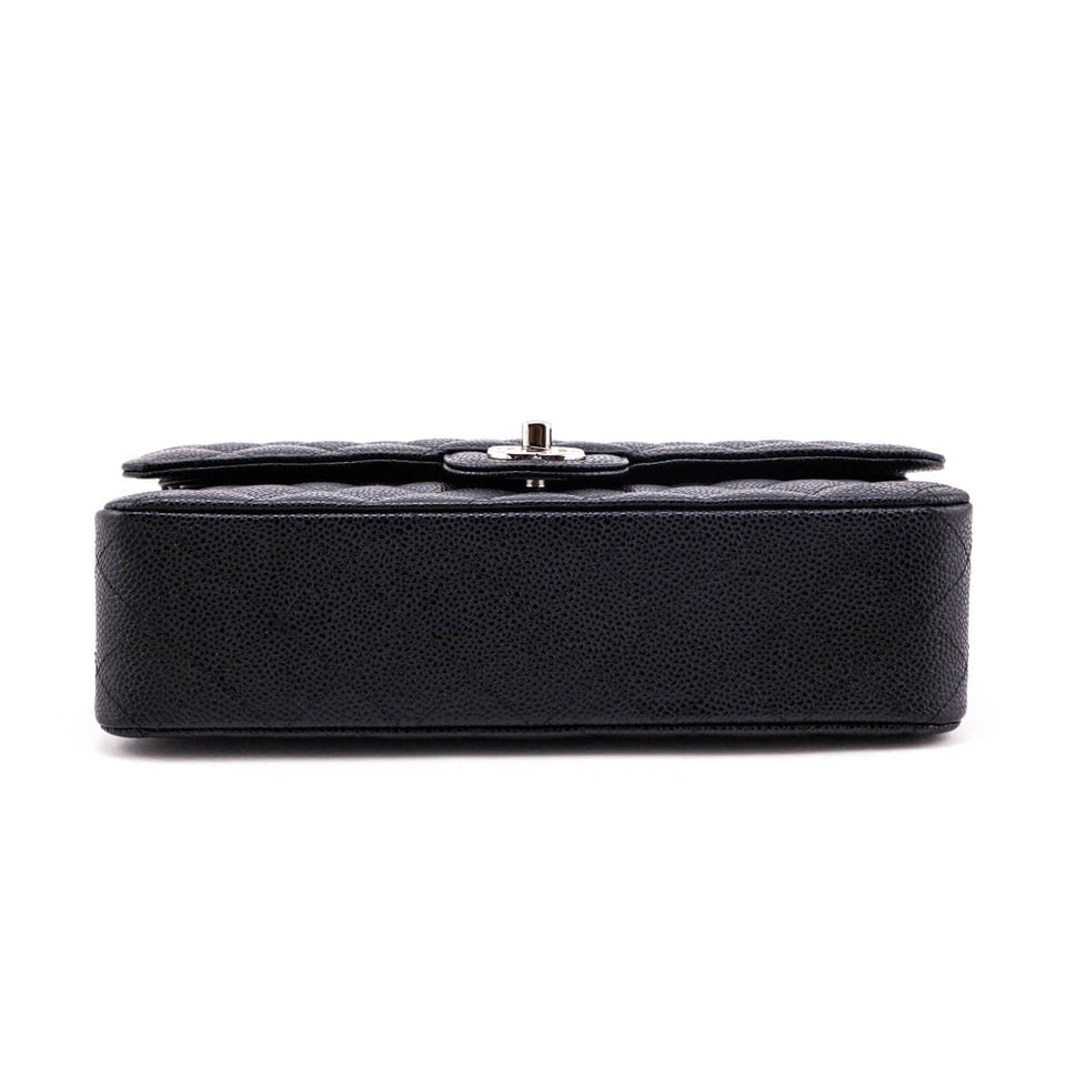 Chanel Black Quilted Caviar Medium Classic Double Flap Bag