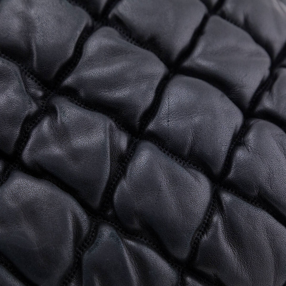 Chanel Black Quilted Lambskin Bubble Large Flap Shoulder Bag