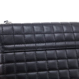 Chanel Black Quilted Lambskin Chocolate Bar Camellia No. 5 Pochette