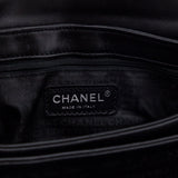 Chanel Black Quilted Lambskin Chocolate Bar Camellia No. 5 Pochette