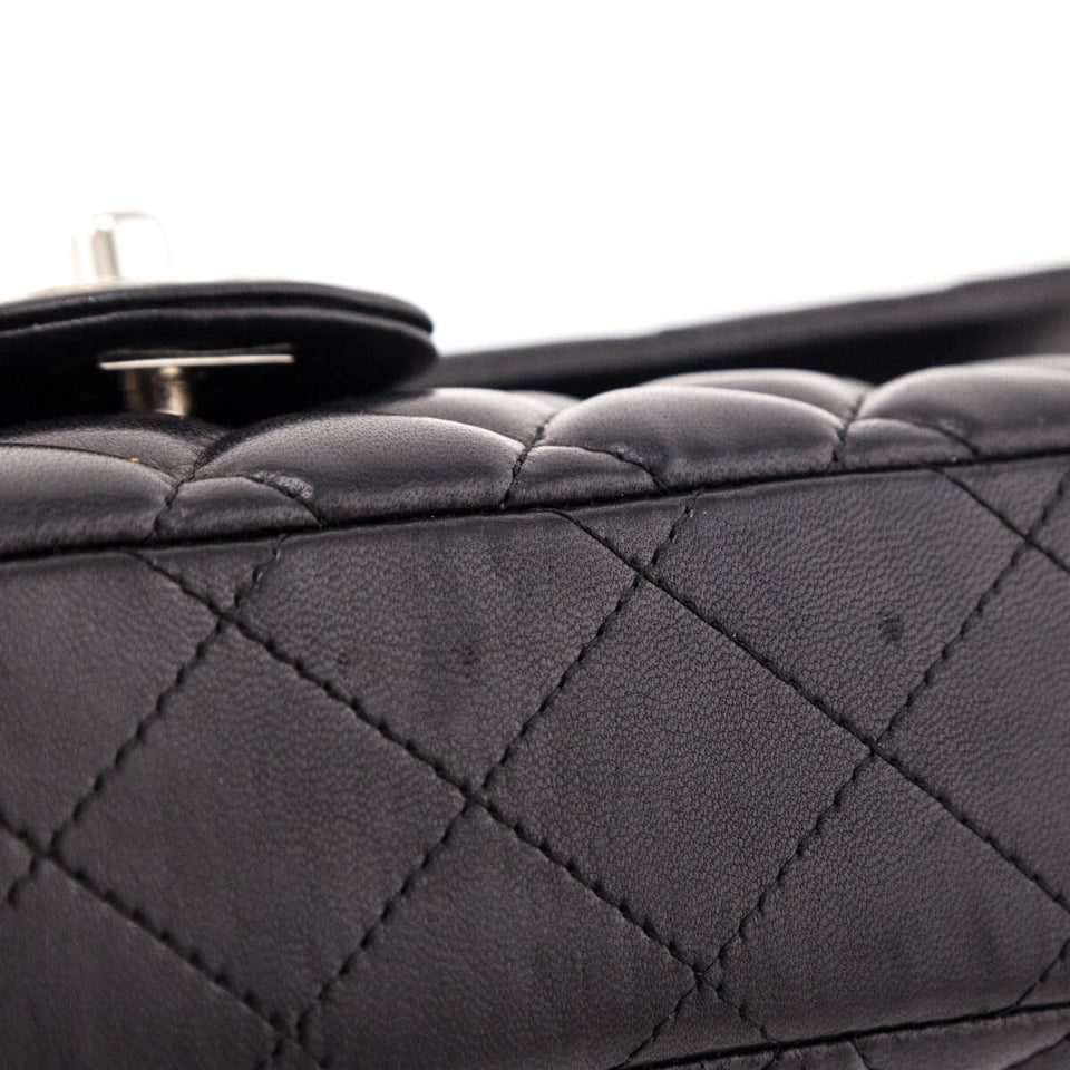 Chanel Black Quilted Lambskin E/W Flap Bag