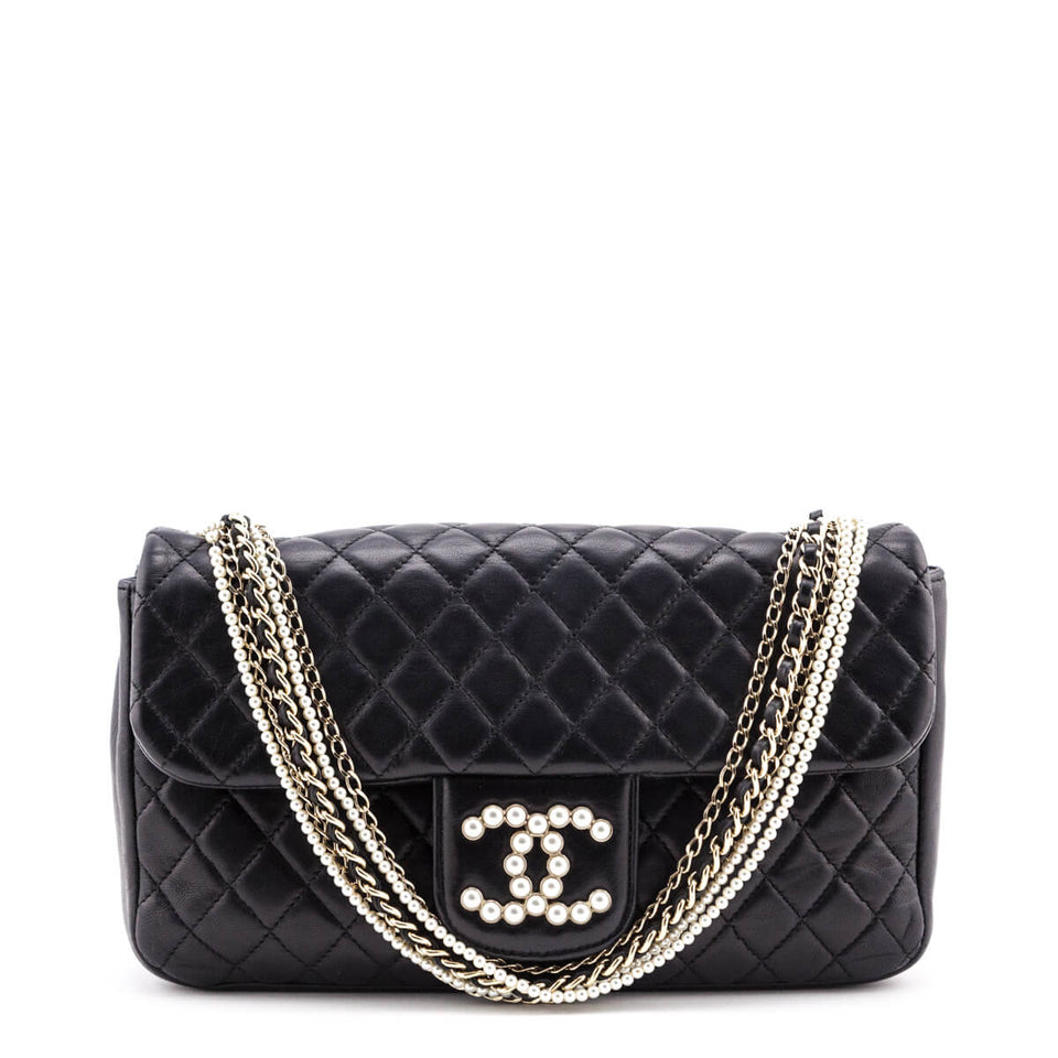 Chanel Black Quilted Lambskin Medium Westminster Flap Bag
