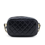 Chanel Black Quilted Lambskin Small Timeless Camera Case