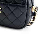 Chanel Black Quilted Lambskin Small Timeless Camera Case