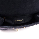 Chanel Black Quilted Small Denim Mood Rectangular Flap Bag