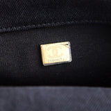 Chanel Black Quilted Small Denim Mood Rectangular Flap Bag