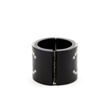 Chanel Black Resin Pearl CC Bangle Cuff
