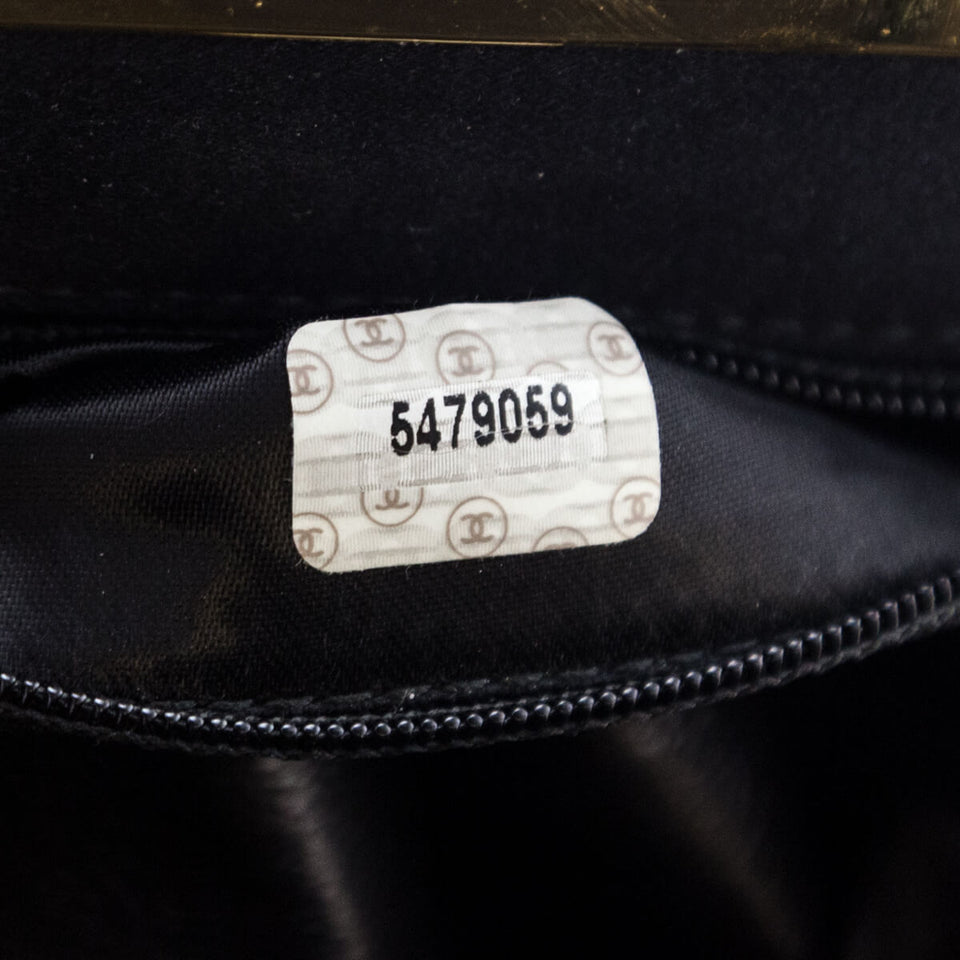 Chanel Black Satin Vintage Quilted Frame Evening Bag