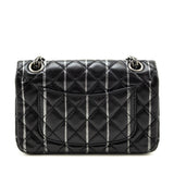 Chanel Black Striped Quilted Lambskin Mini Reissue Flap Bag
