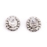 Chanel Black & Crystal CC Stud Earrings