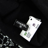 Chanel Black & White Cashmere Camellia Beanie