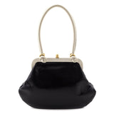 Chanel Black & White Perforated Bow Frame Bag