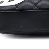 Chanel Black & White Quilted Calfskin Cambon Pochette