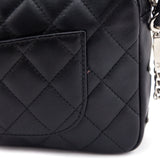 Chanel Black & White Quilted Calfskin Cambon Pochette