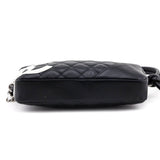 Chanel Black & White Quilted Calfskin Cambon Pochette