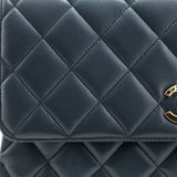 Chanel Blue Quilted Lambskin Large Trendy CC Top Handle GHW