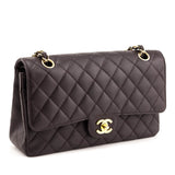 Chanel Brown Caviar Medium Double Flap Bag