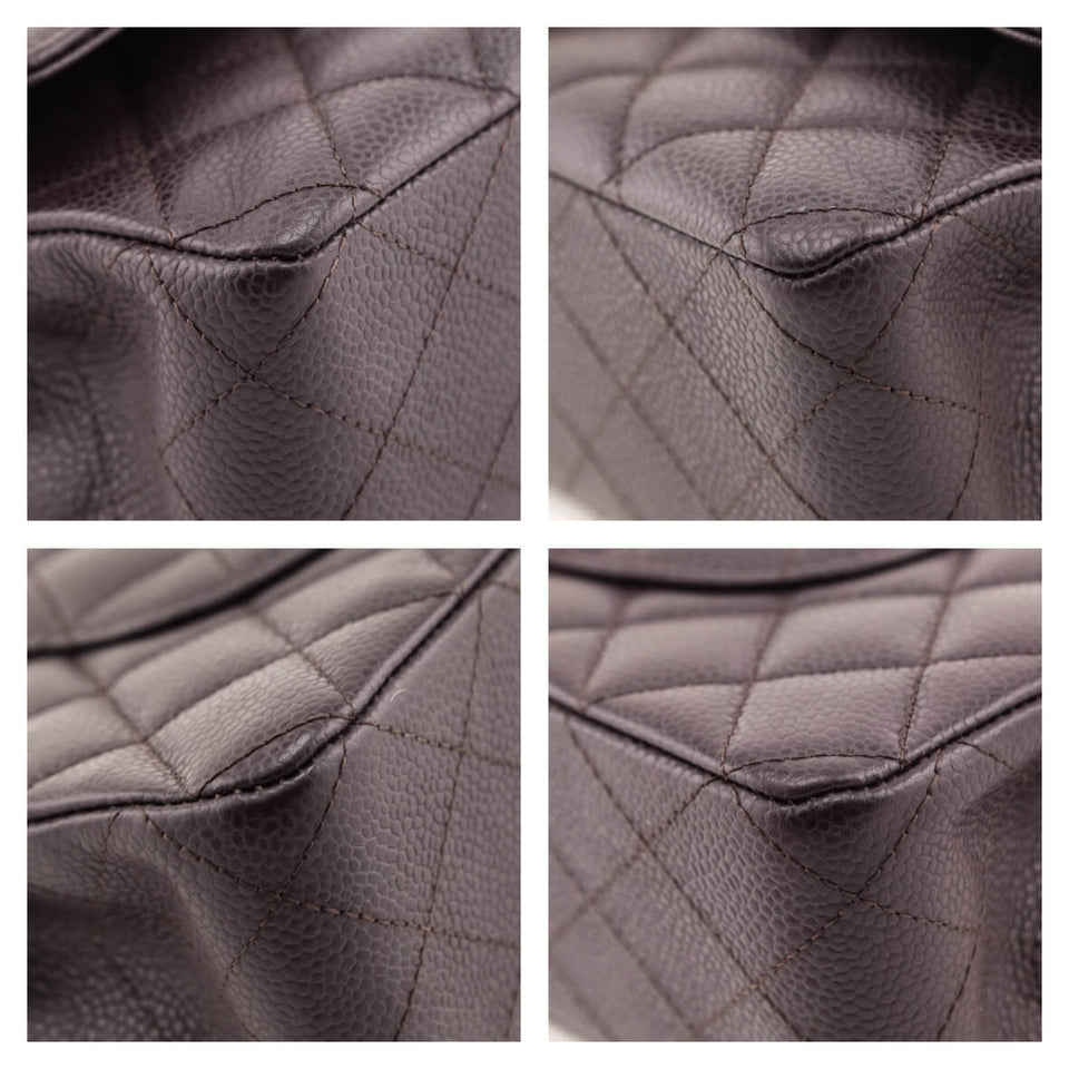 Chanel Brown Caviar Medium Double Flap Bag