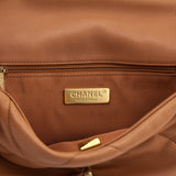 Chanel Brown Lambskin Quilted Medium Chanel 19 Flap Bag