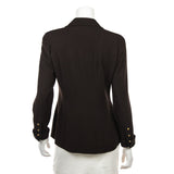 Chanel Brown Wool Crepe Jacket Size S