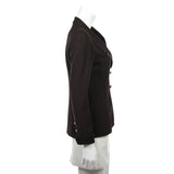Chanel Brown Wool Crepe Jacket Size S