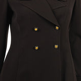 Chanel Brown Wool Crepe Jacket Size S