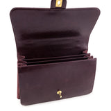 Chanel Burgundy Calfskin Quilted Small Straight Lined Flap Bag