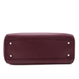 Chanel Burgundy Grained Calfskin Small Neo Executive Shopper Tote