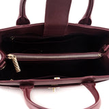 Chanel Burgundy Grained Calfskin Small Neo Executive Shopper Tote
