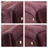 Chanel Burgundy Grained Calfskin Small Neo Executive Shopper Tote